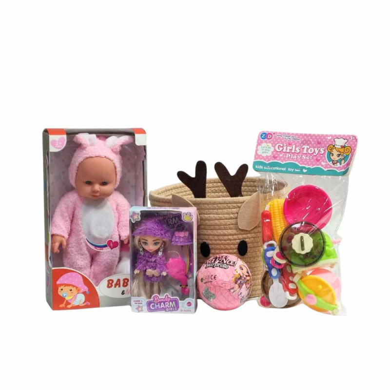 Коледна кошница за момиче с кукли