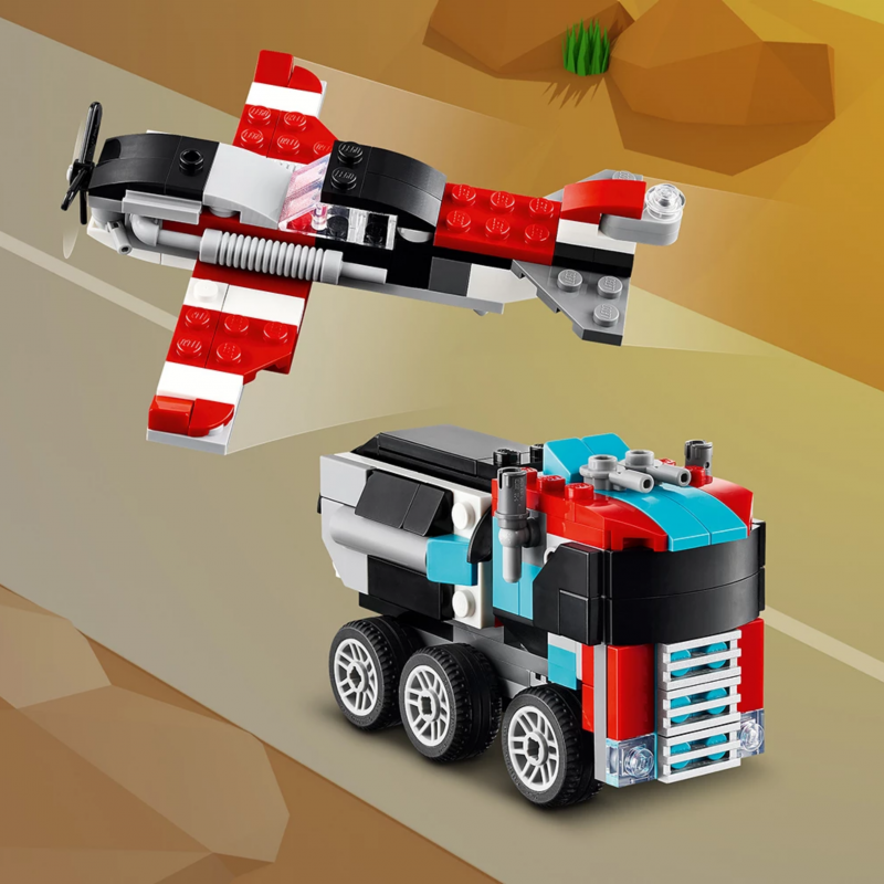 LEGO Creator Камион с платформа и хеликоптер 31146