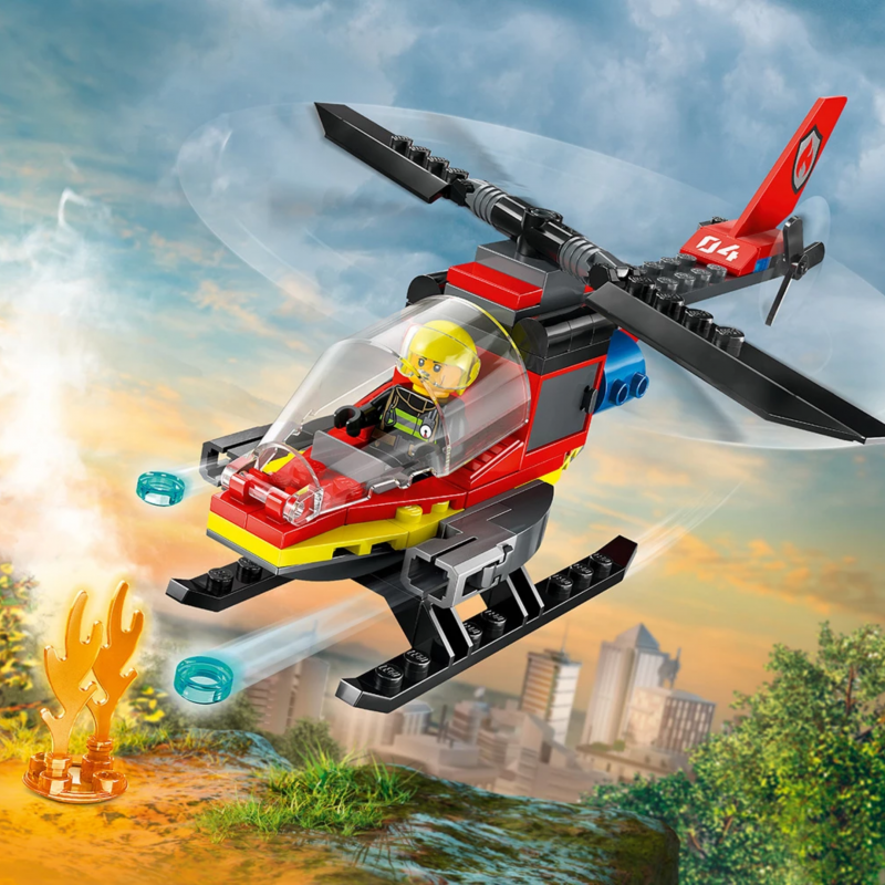 LEGO City Fire Спасителен пожарникарски хеликоптер 60411