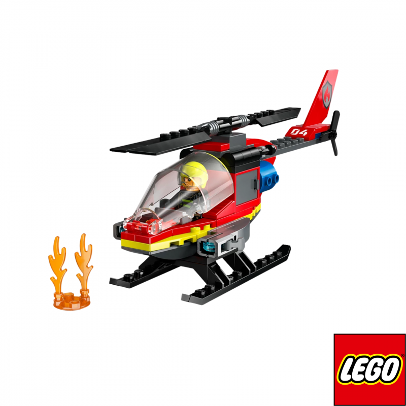 LEGO City Fire Спасителен пожарникарски хеликоптер 60411