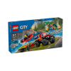 LEGO City Fire Пожарникарски камион 4x4 със спасителна лодка 60412