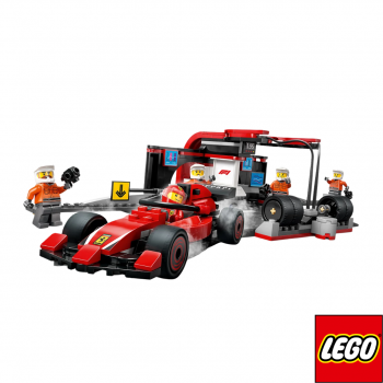 LEGO City Питстоп и механици от F1 с кола Ferrari 60443