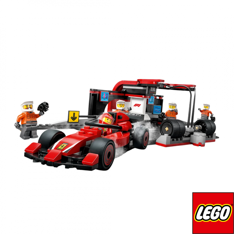 LEGO City Питстоп и механици от F1 с кола Ferrari 60443