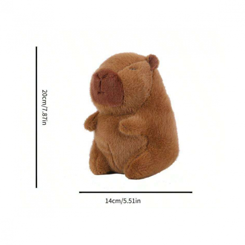 Плюшена капибара с шапка ягодка, 20 см