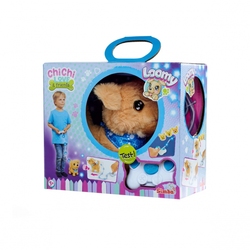 Кученце Чичи Loomy със син шал, 20 см