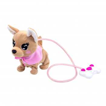 Кученце Чичи Loomy с розов шал, 20 см