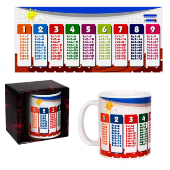 Керамична чаша в кутия - Таблица за умножение