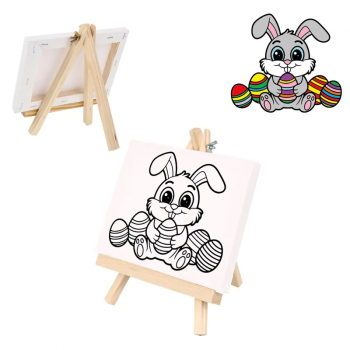 Мини великденско пано за оцветяване със зайче