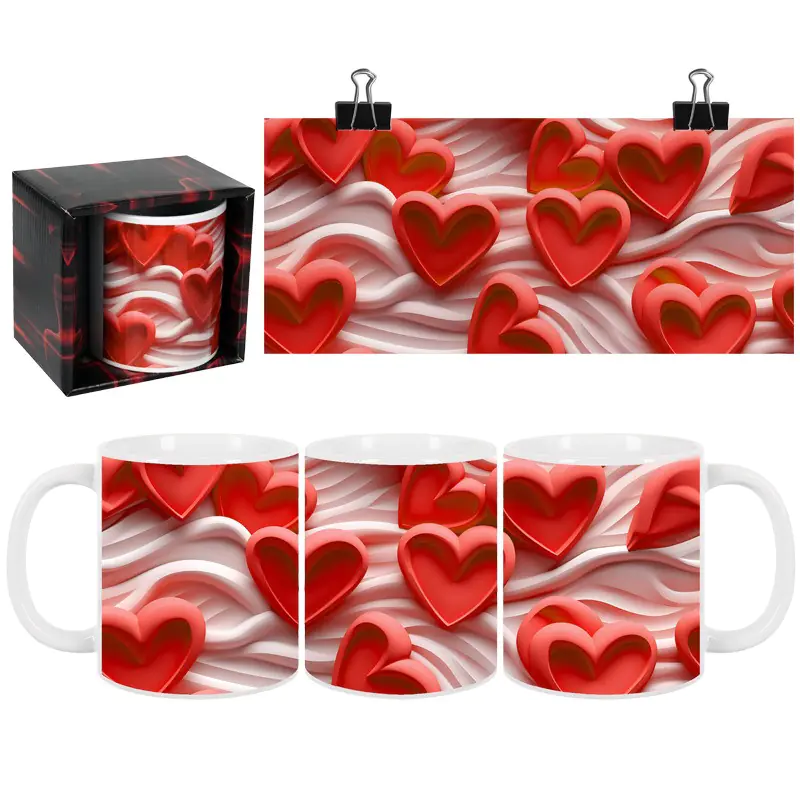 Чаша - Обичам те с червени сърчица