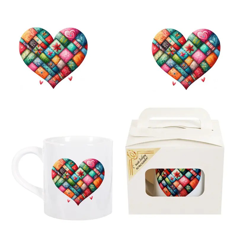 Чаша - Обичам те с цветно сърце