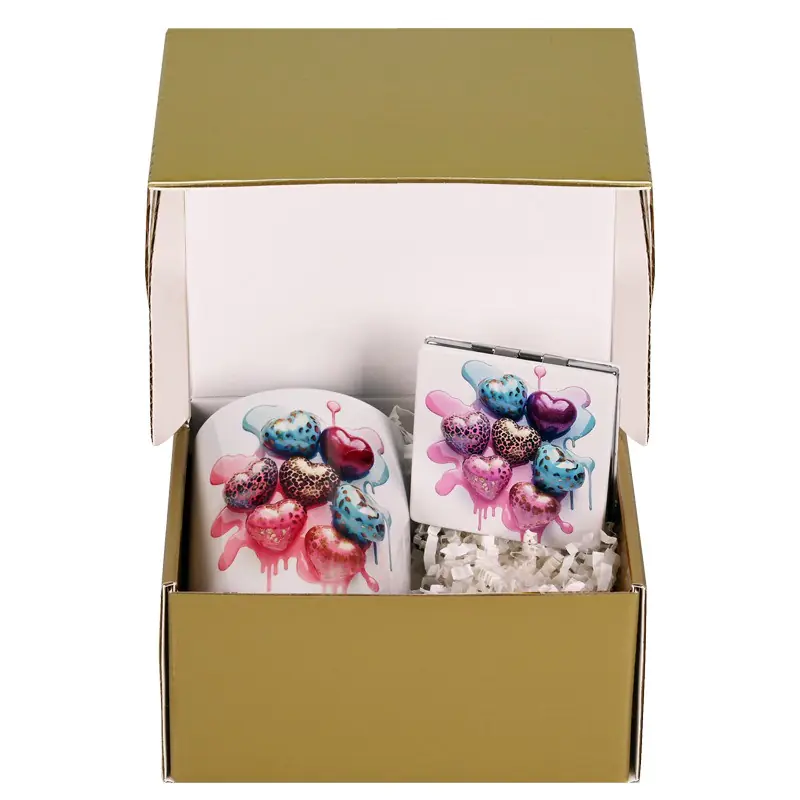 Подаръчен комплект с чаша и огледало - Честит празник