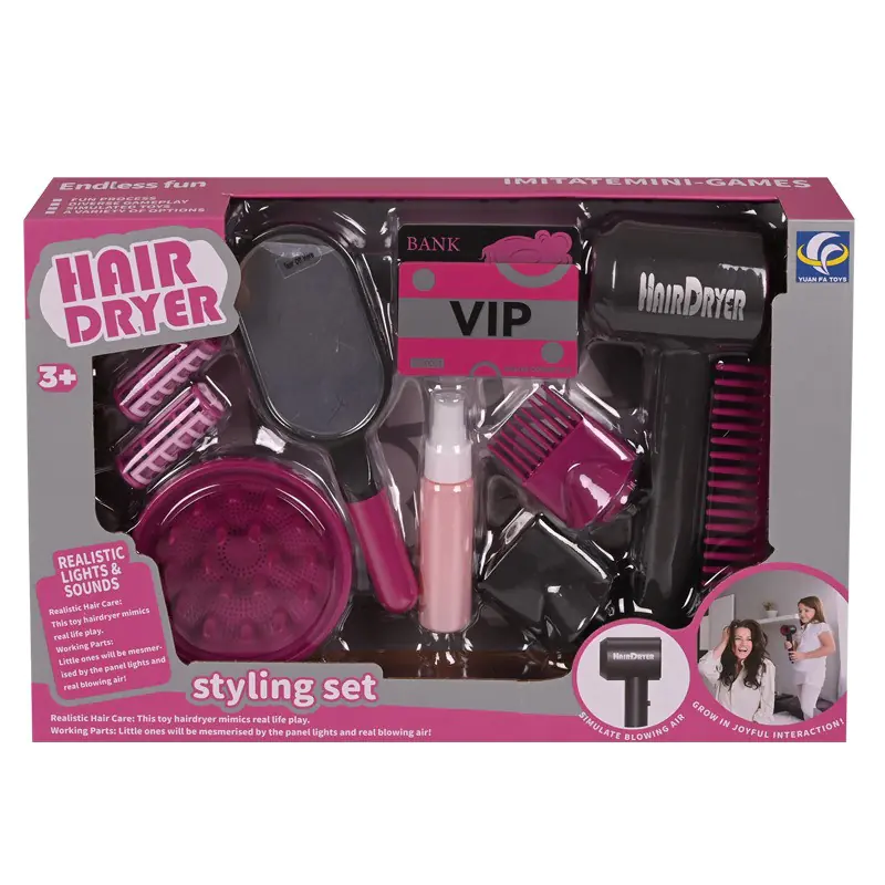 Комплект Малка фризьорка със сешоар и дифузер