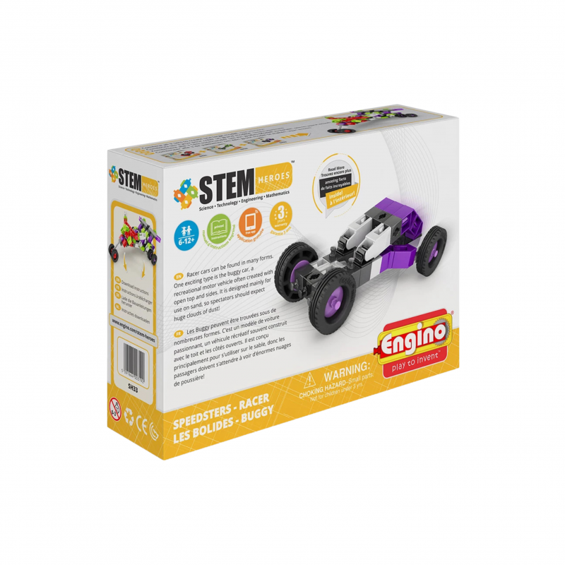 Детски конструктор Енджино СТЕМ - Герой състезател за 6-12 г.