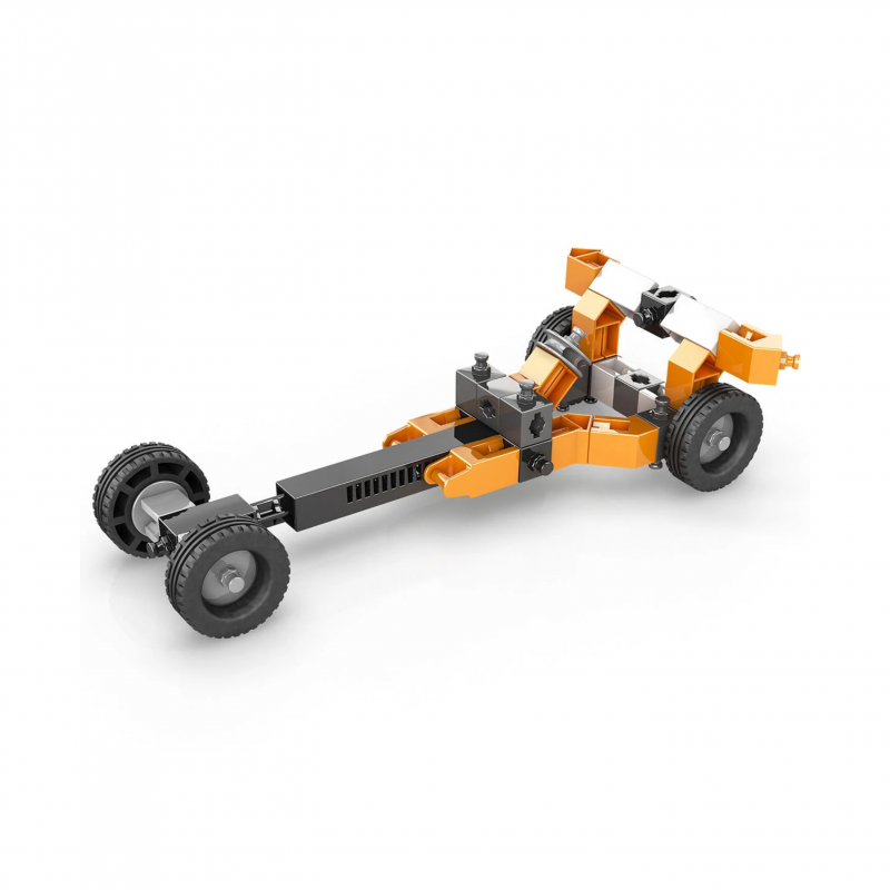 Детски конструктор Енджино СТЕМ - Герой драгстер в оранжево