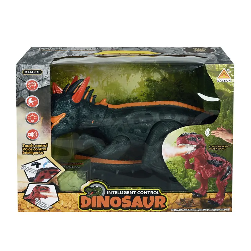 Динозавър с проектор в зелено