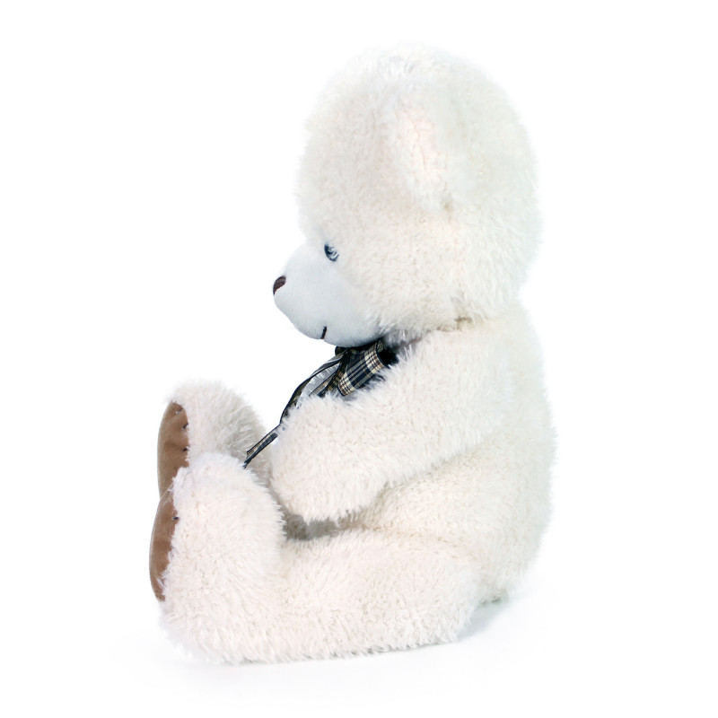 Плюшено мече с панделка, екрю, 25 см