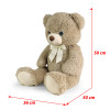 Плюшено мече Харви, светло бежово, 78 см