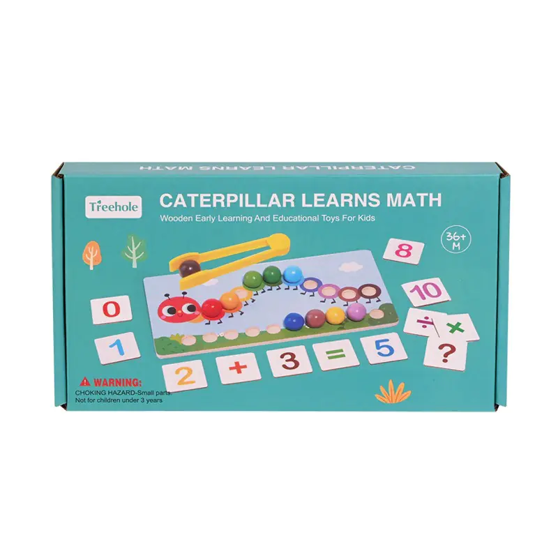 Образователна игра от дърво - Гъсеница 