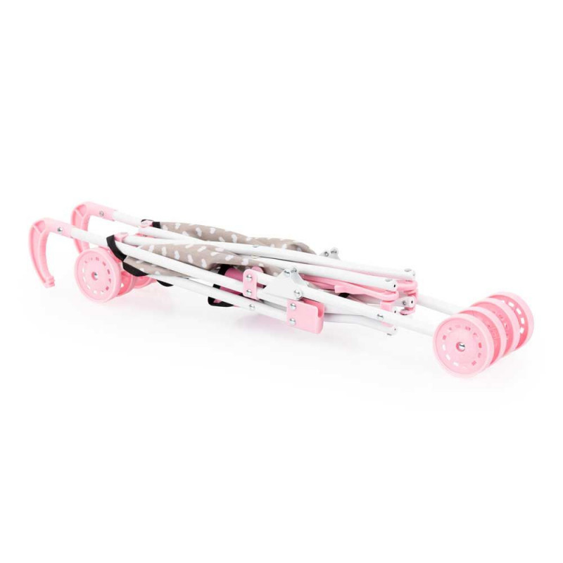 Количка за кукли BUGGY черна с панделка