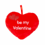 Плюшено сърце Be My Valentine, червено, 33 см