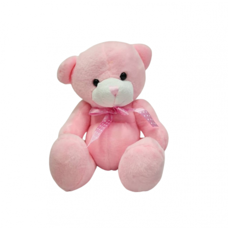 Плюшена играчка мече, розово, 15 см