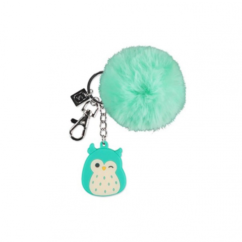 Плюшен ключодържател Зелена топка и бухал, 7.5 см