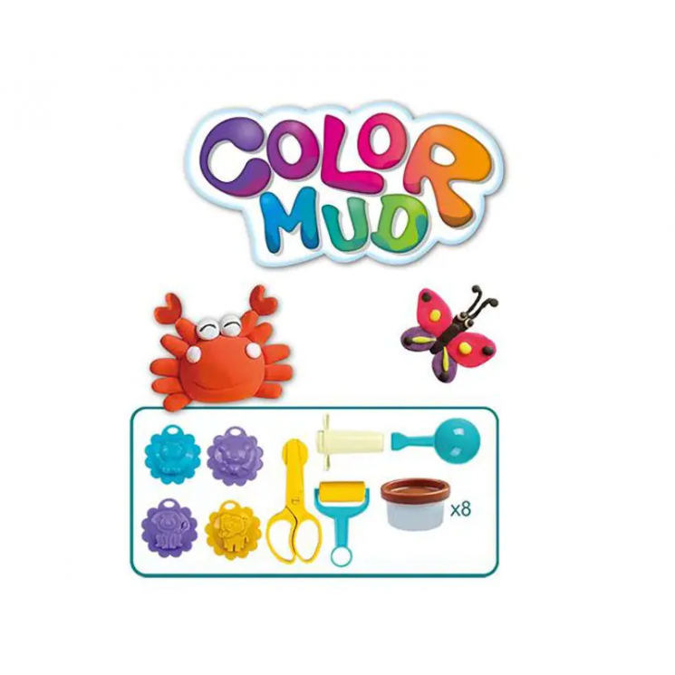 Моделин 8 цвята с аксесоари 