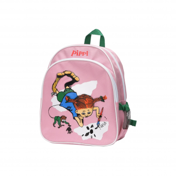 Детска раница Пипи Дългото Чорапче рисува, розова