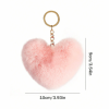 Ключодържател сърце, розов, 10 см