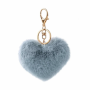 Ключодържател сърце, сив, 10 см