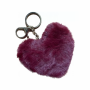 Ключодържател сърце, бордо, 10 см