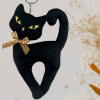 Ключодържател Коте, черно, 14 см