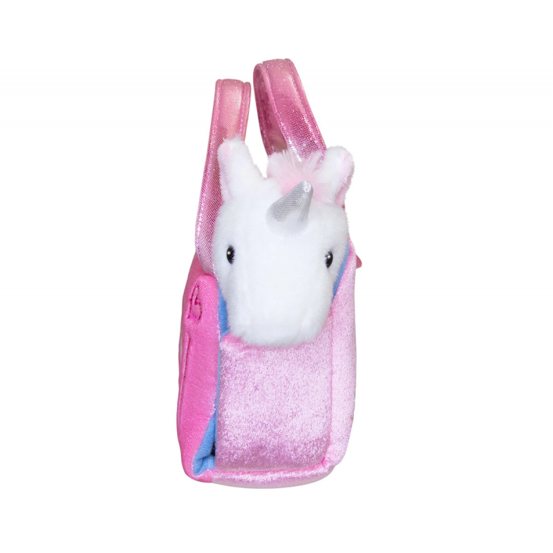 Плюшена играчка Аврора - Еднорог в чантичка