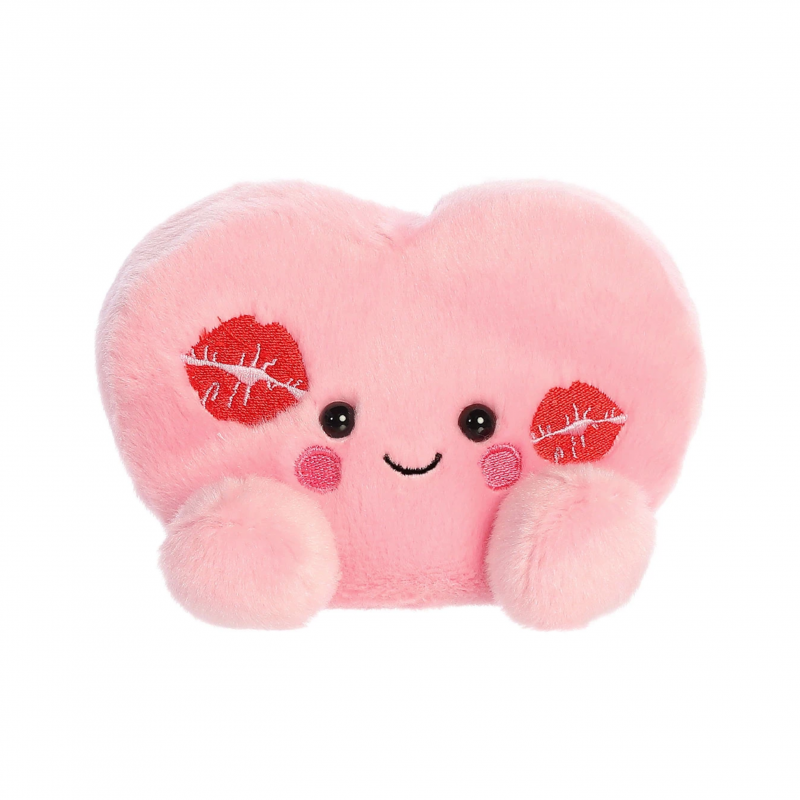 Плюшено сърце Aurora, розово, 12 см