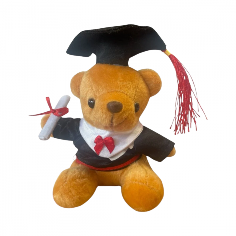 Плюшено мече за Дипломиране, кафяво, 15 см