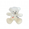 Плюшено мече с надписана панделка, екрю, 22 см