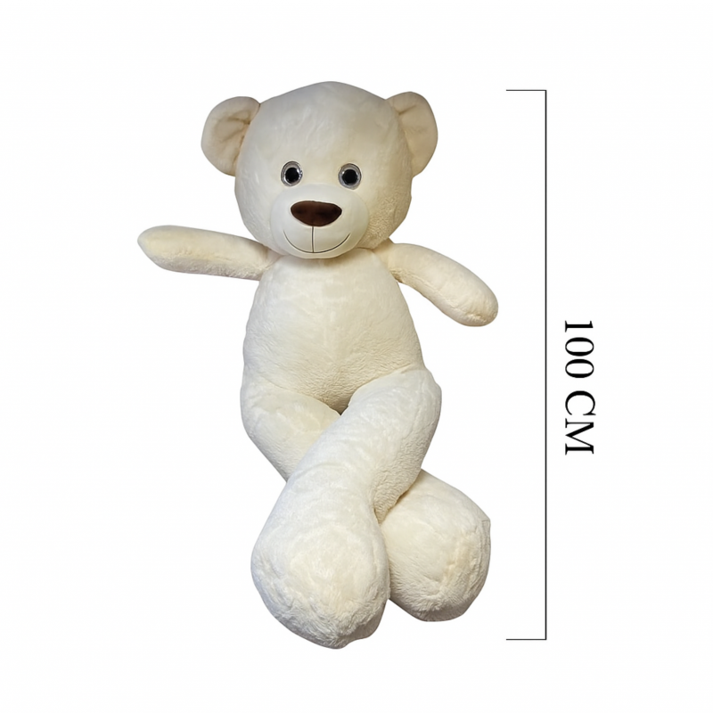 Плюшено мече с дълги крака Силвия, екрю, 100 см