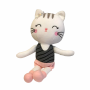 Плюшено коте Катя, бяло, 35 см