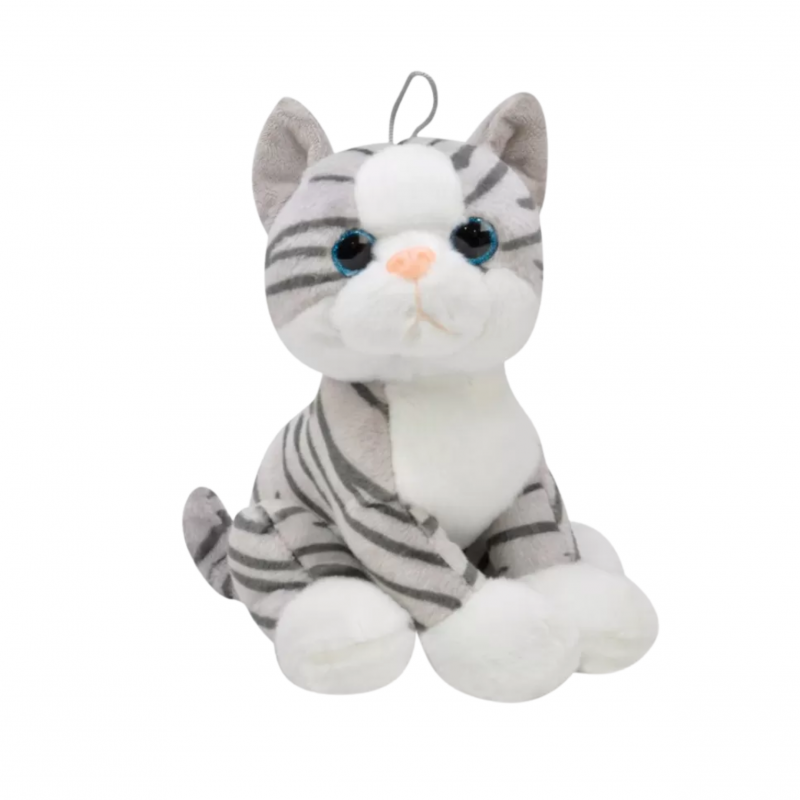 Плюшено коте Мими, сиво, 25 см