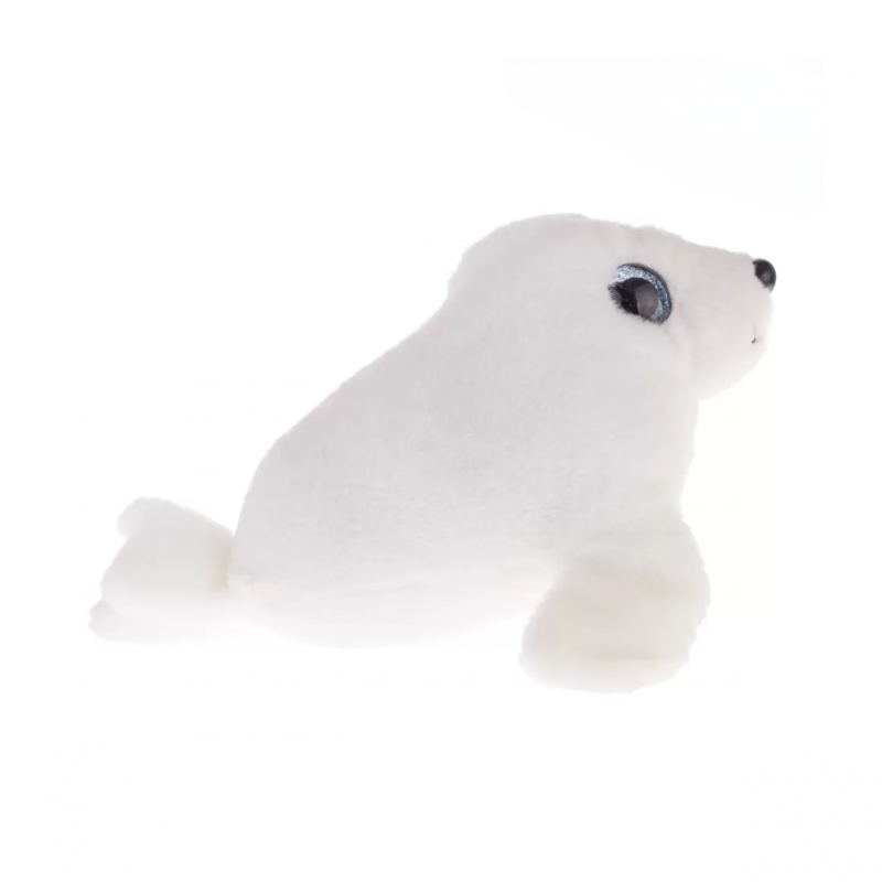 Плюшен тюлен Юли със звук, бял, 23 см