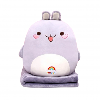 Плюшена възгланичка зайче, 40 см + одеалце