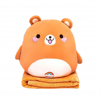 Плюшена възглавничка мече, 40 см + одеалце