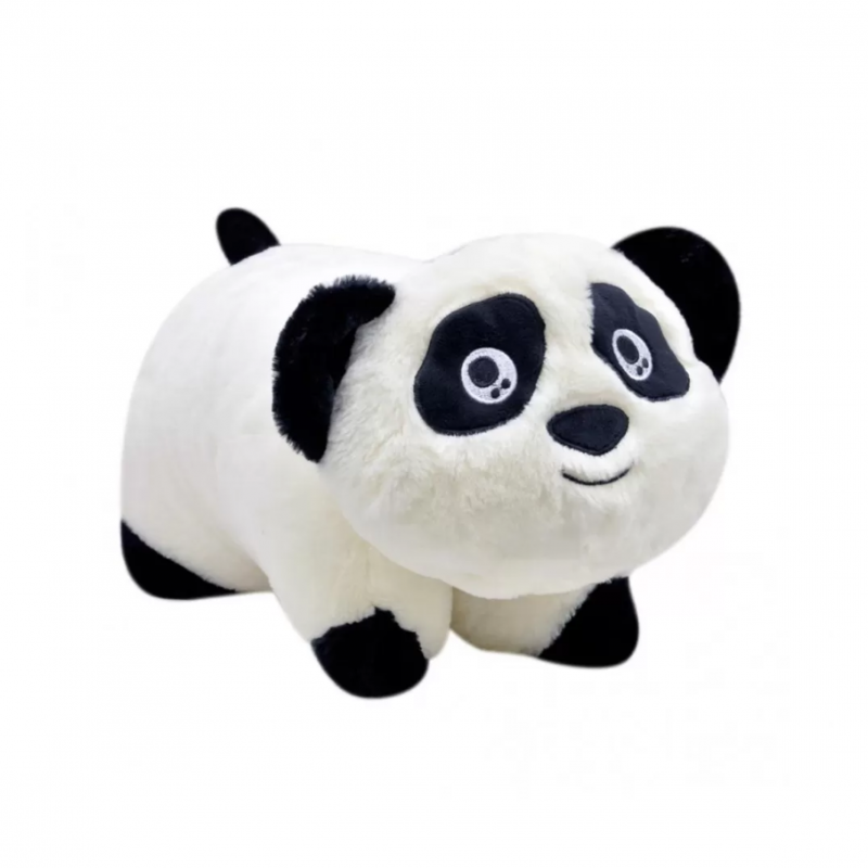 Плюшена панда възглавничка 2 в 1, 30 см