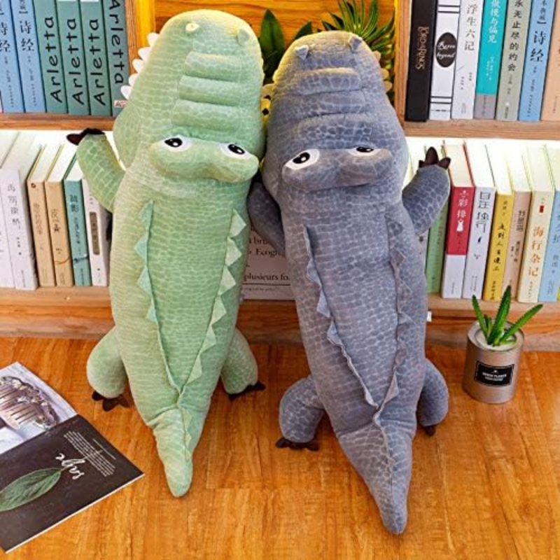 Плюшен крокодил Коки, сив, 45 см