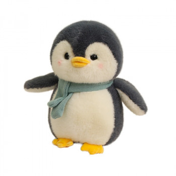 Плюшен пингвин Кико със синьо шалче, 20 см