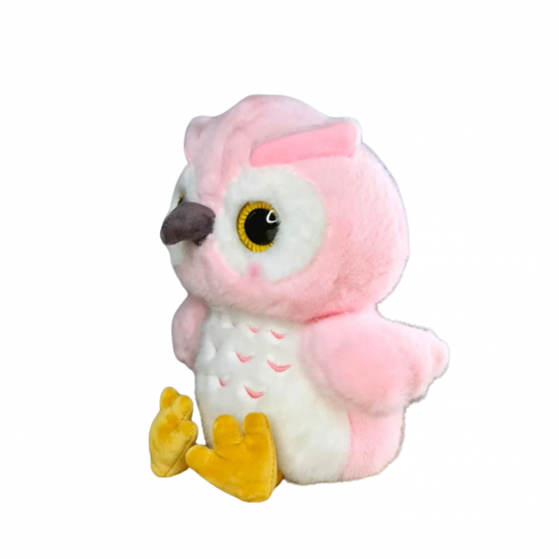 Плюшена сова Сиси, розова, 40 см