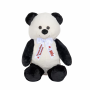 Плюшена панда класик с надписана панделка, 80 см