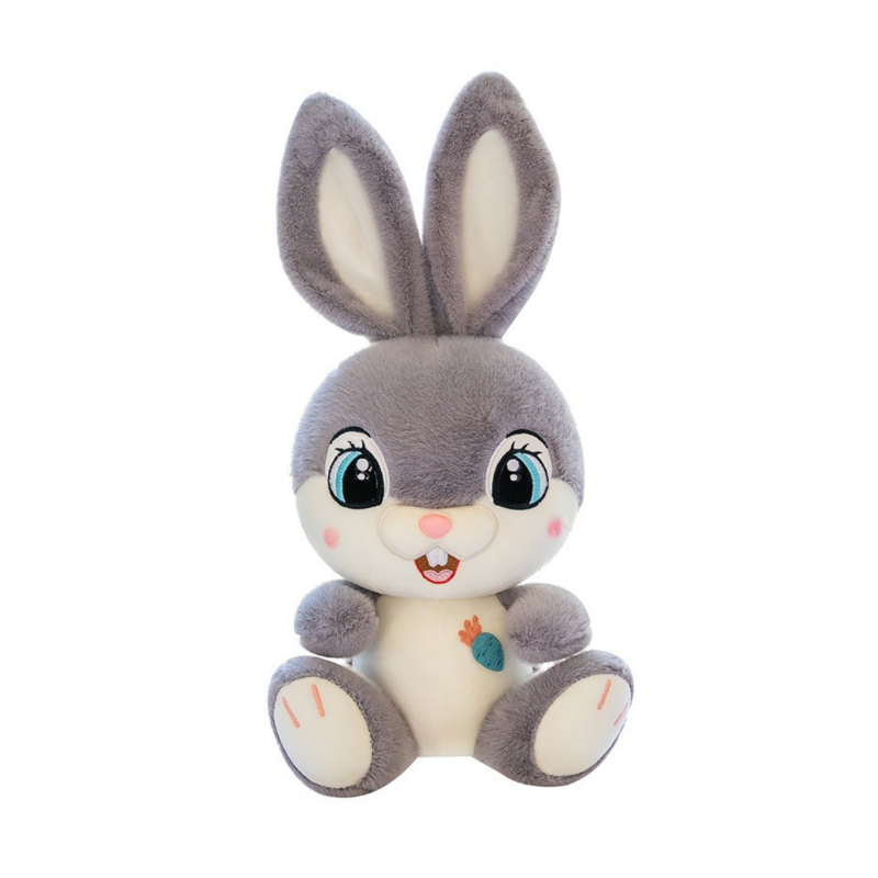 Плюшен заек Бени, сив, 30 см