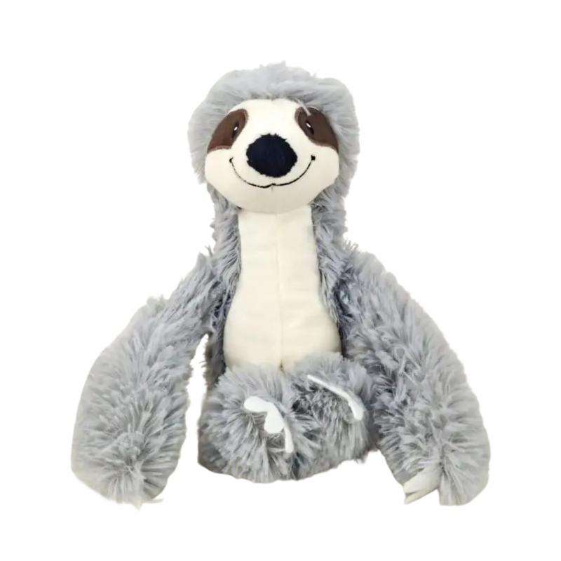 Плюшена играчка ленивец, сив, 25 см
