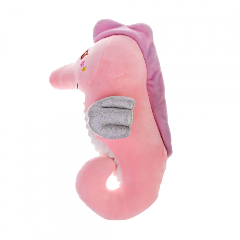 Плюшено морско конче Вихра, розово, 28 см